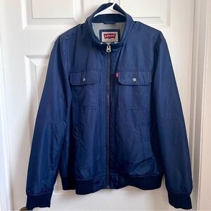 Levi’s Jacket Bomber Trucker Utility blue Medium Men Zip collared coat